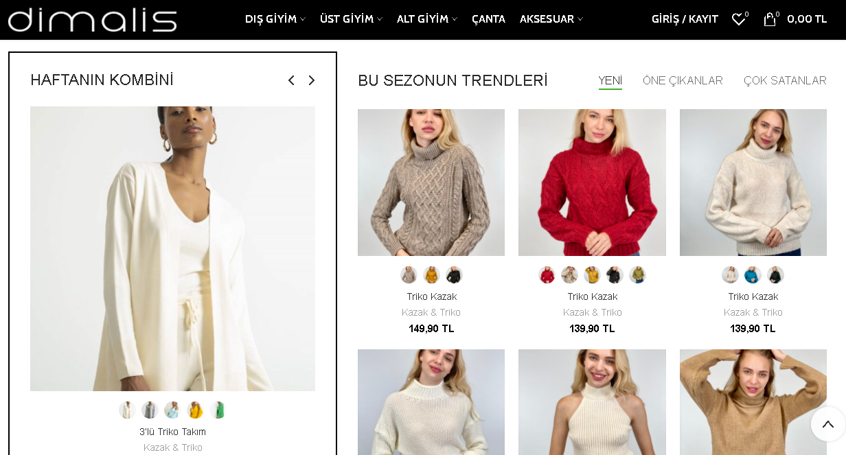 E-Ticaret: Dimalis | Yazılım, Tasarım ve Entegrasyon